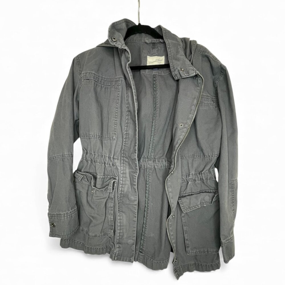 Universal Thread Utility Anorak Jacket – Grey Blue Hooded Military Style – Women
